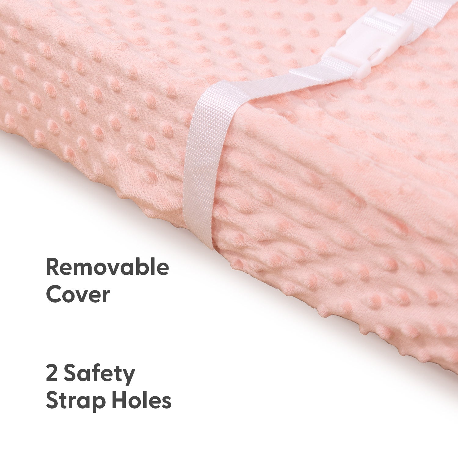 Minky Dot Pink Ultra Soft Baby Mat Cover for Girls, 2 Pack