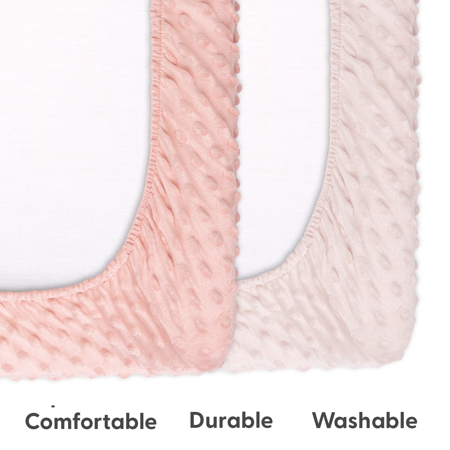 Minky Dot Pink Ultra Soft Baby Mat Cover for Girls, 2 Pack