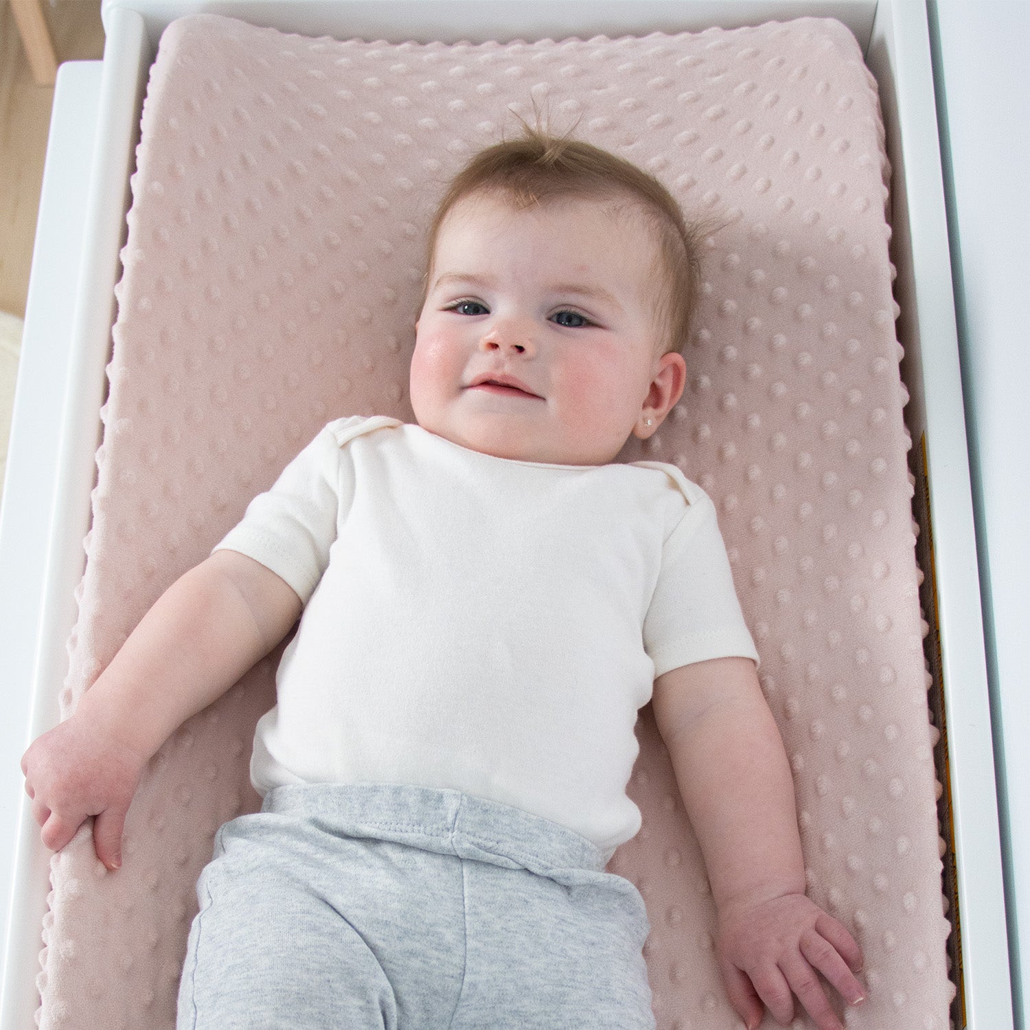 Minky Dot Pink Ultra Soft Baby Mat Cover for Girls, 2 Pack