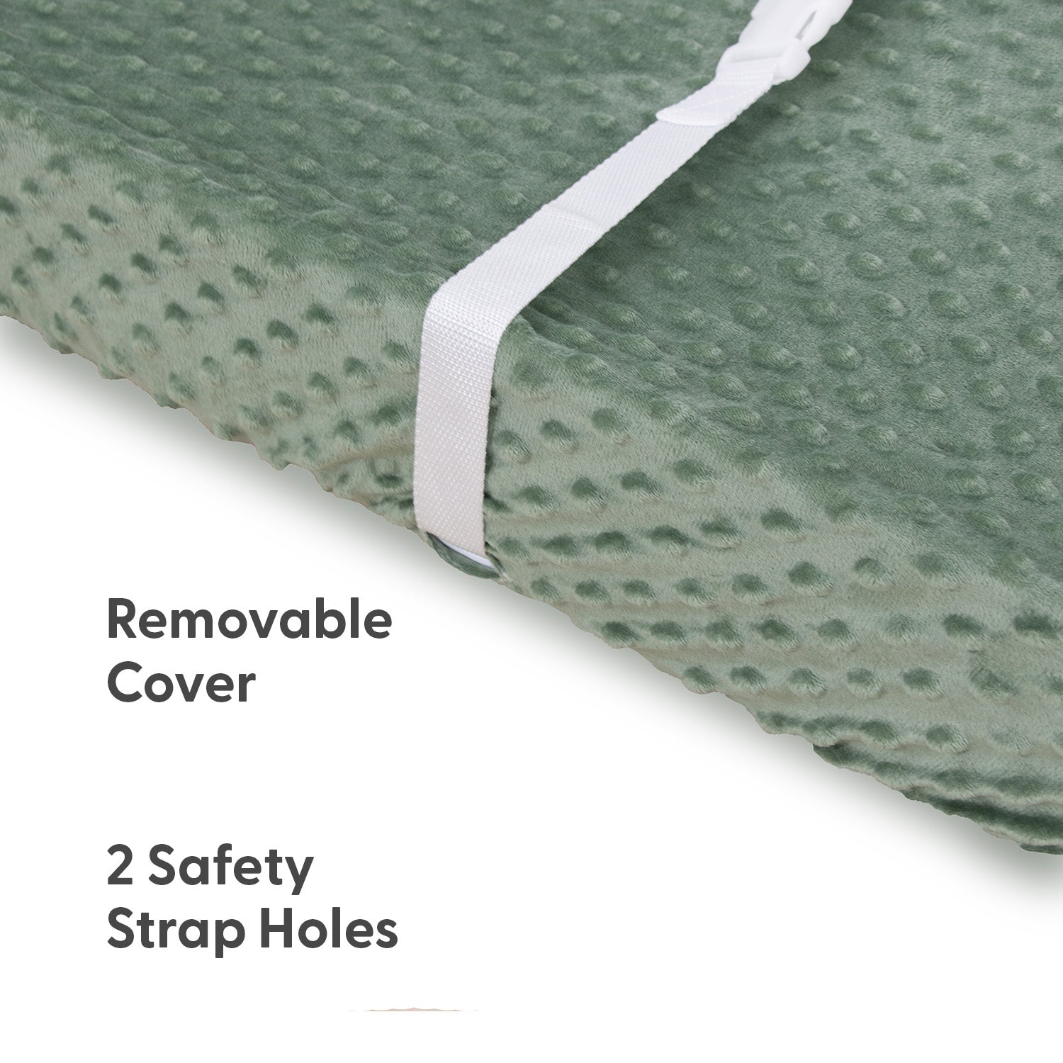 Minky Dot Sage Ultra Soft Baby Mat Cover for Boys and Girls, 2 Pack