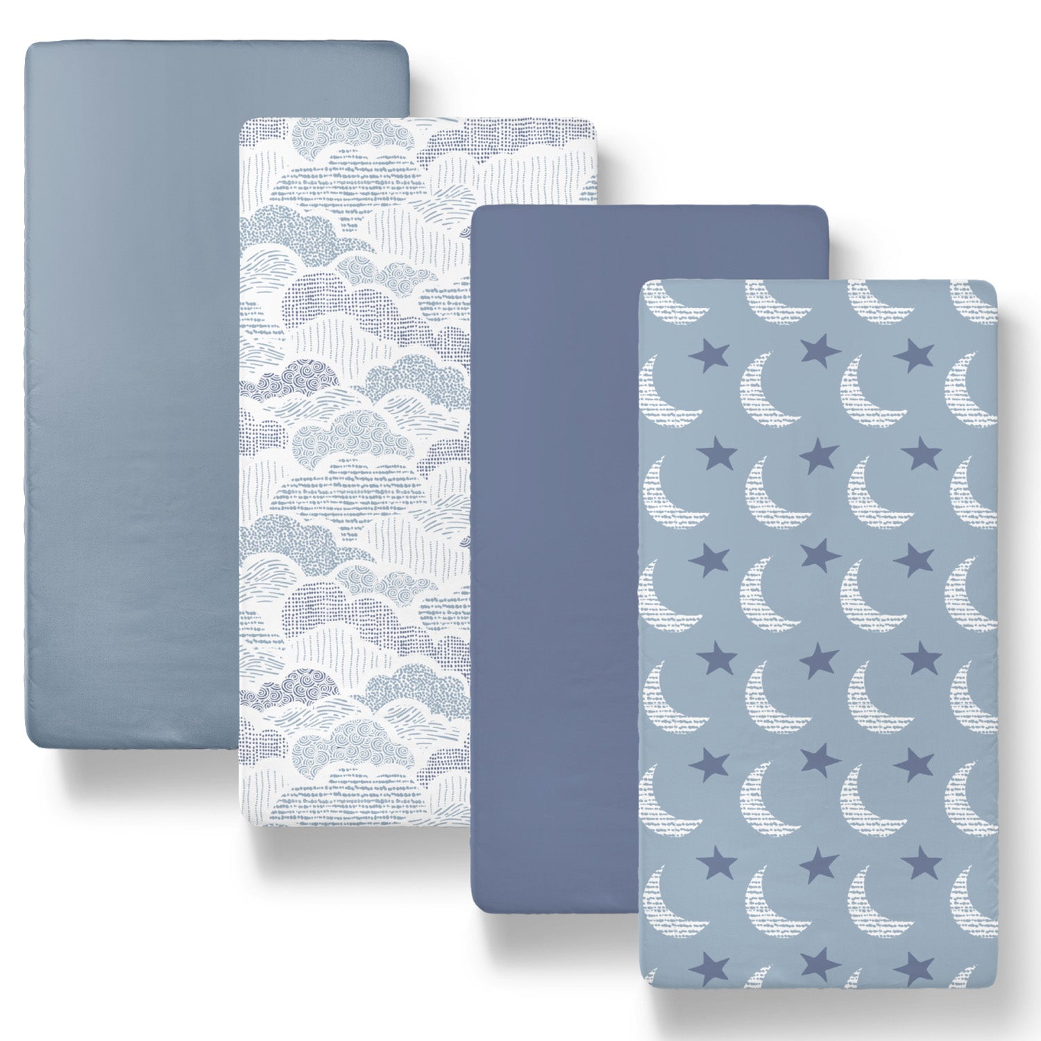 Soft Cloud Baby Bassinet Sheets, 4-Pack