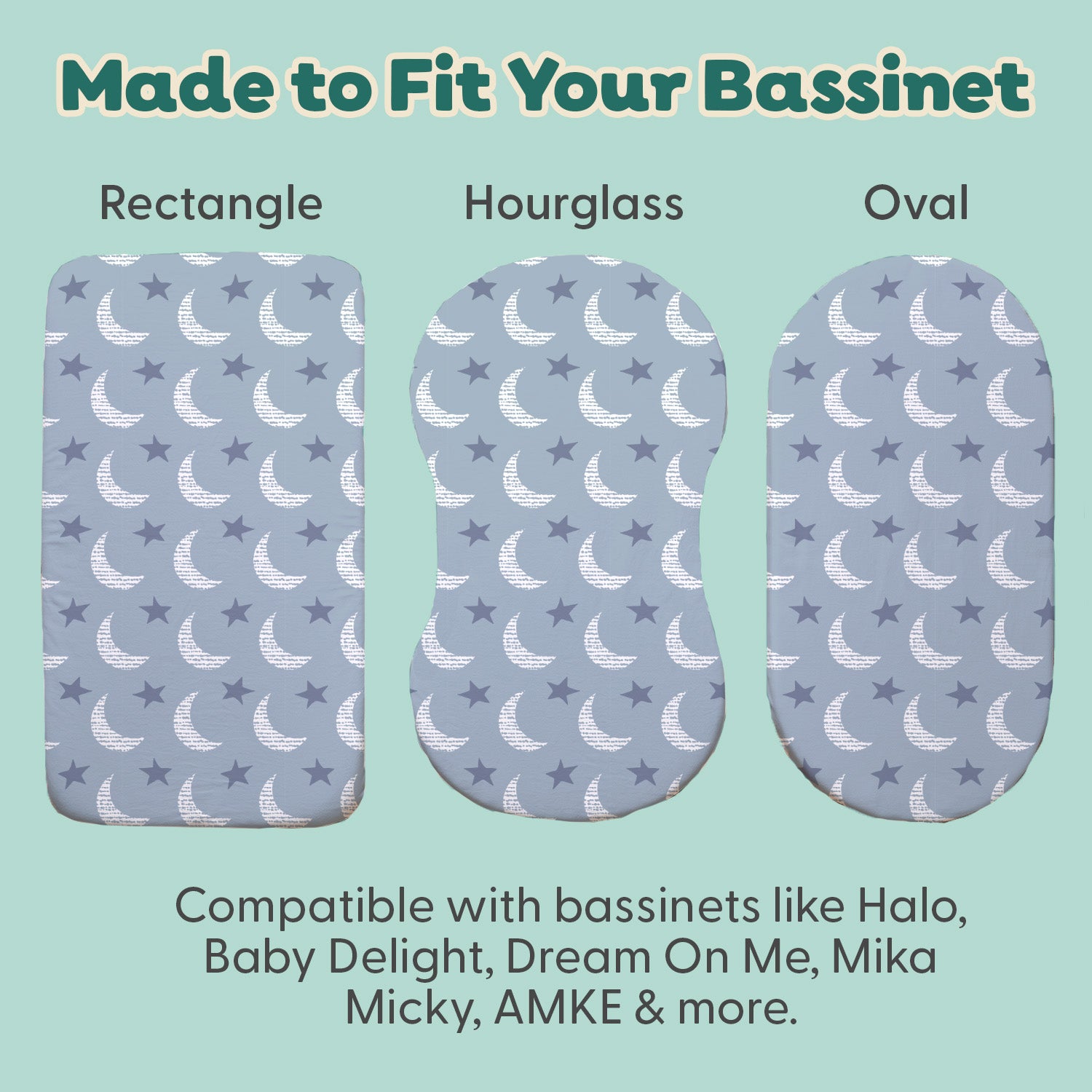 Soft Cloud Baby Bassinet Sheets, 4-Pack