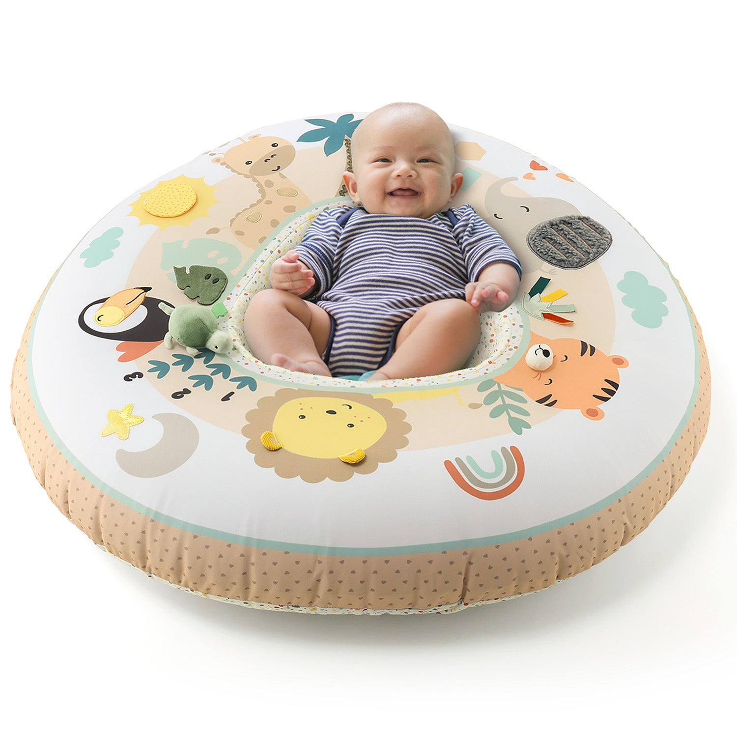 Inflatable Play Ring Activity Center - Beige Safari