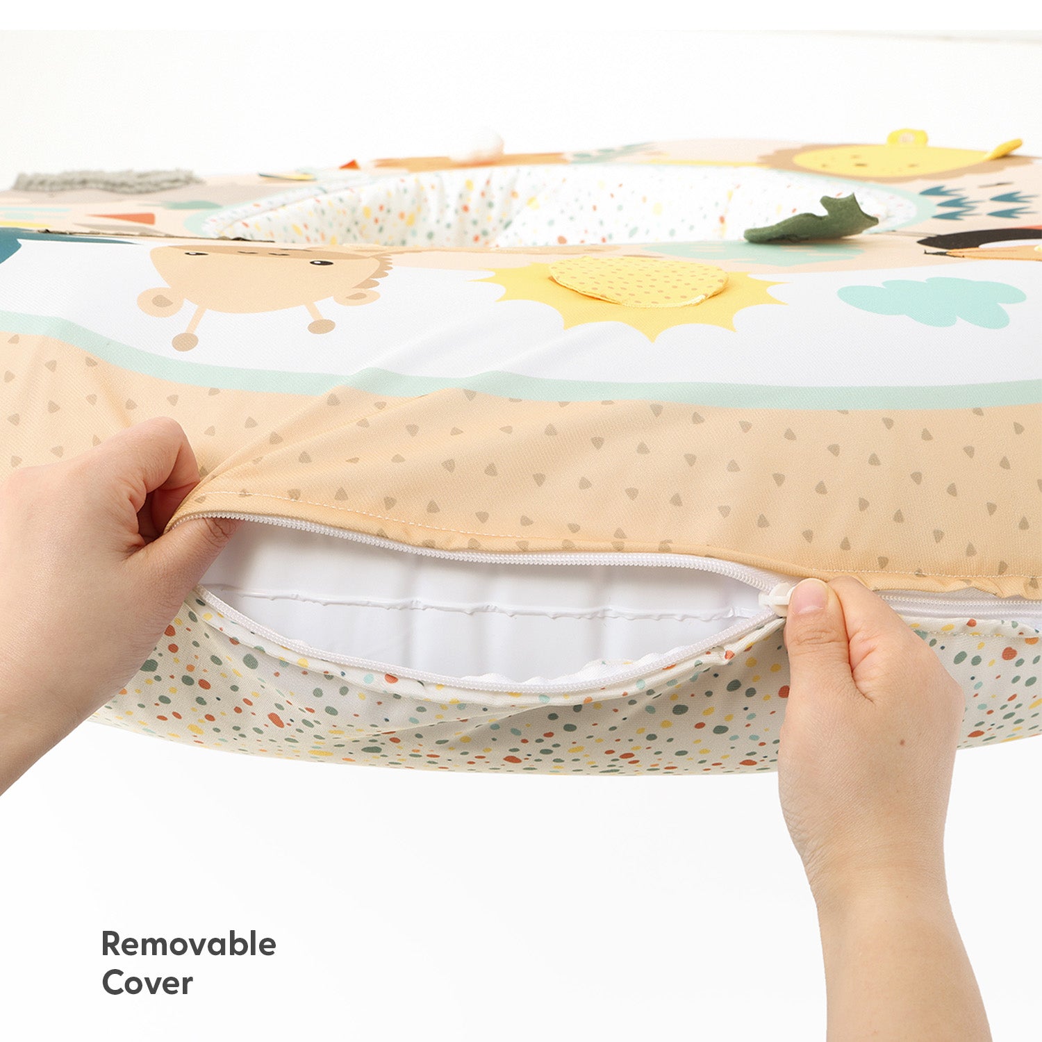 Inflatable Play Ring Activity Center - Beige Safari