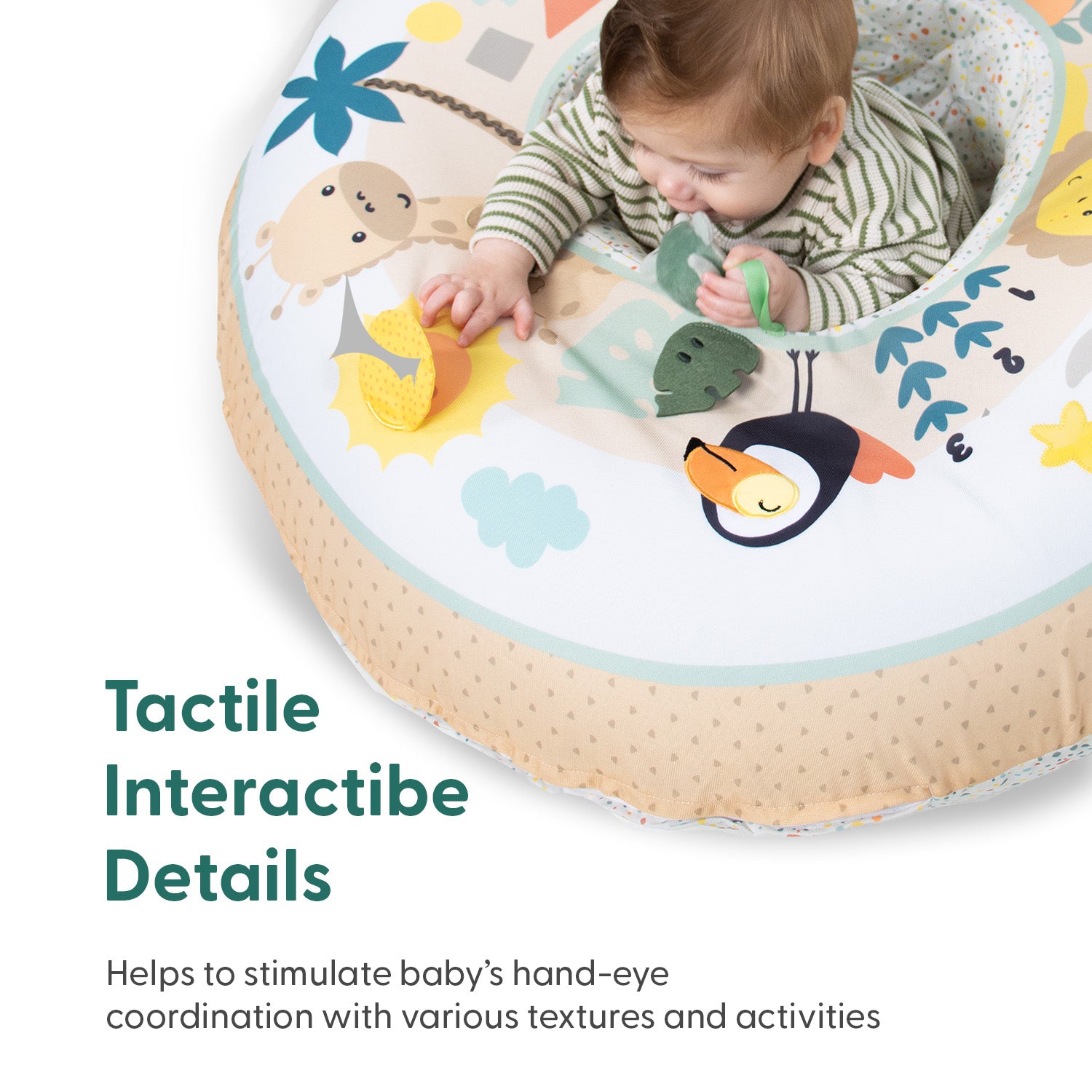 Inflatable Play Ring Activity Center - Beige Safari