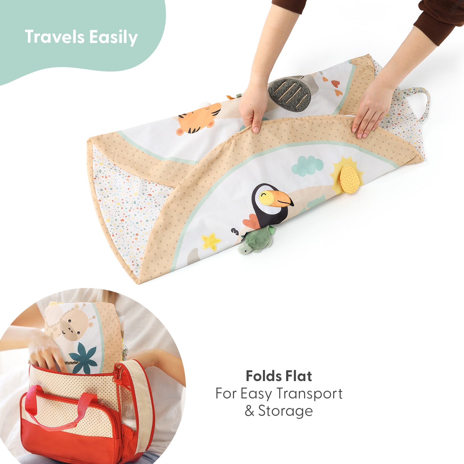 Inflatable Play Ring Activity Center - Beige Safari