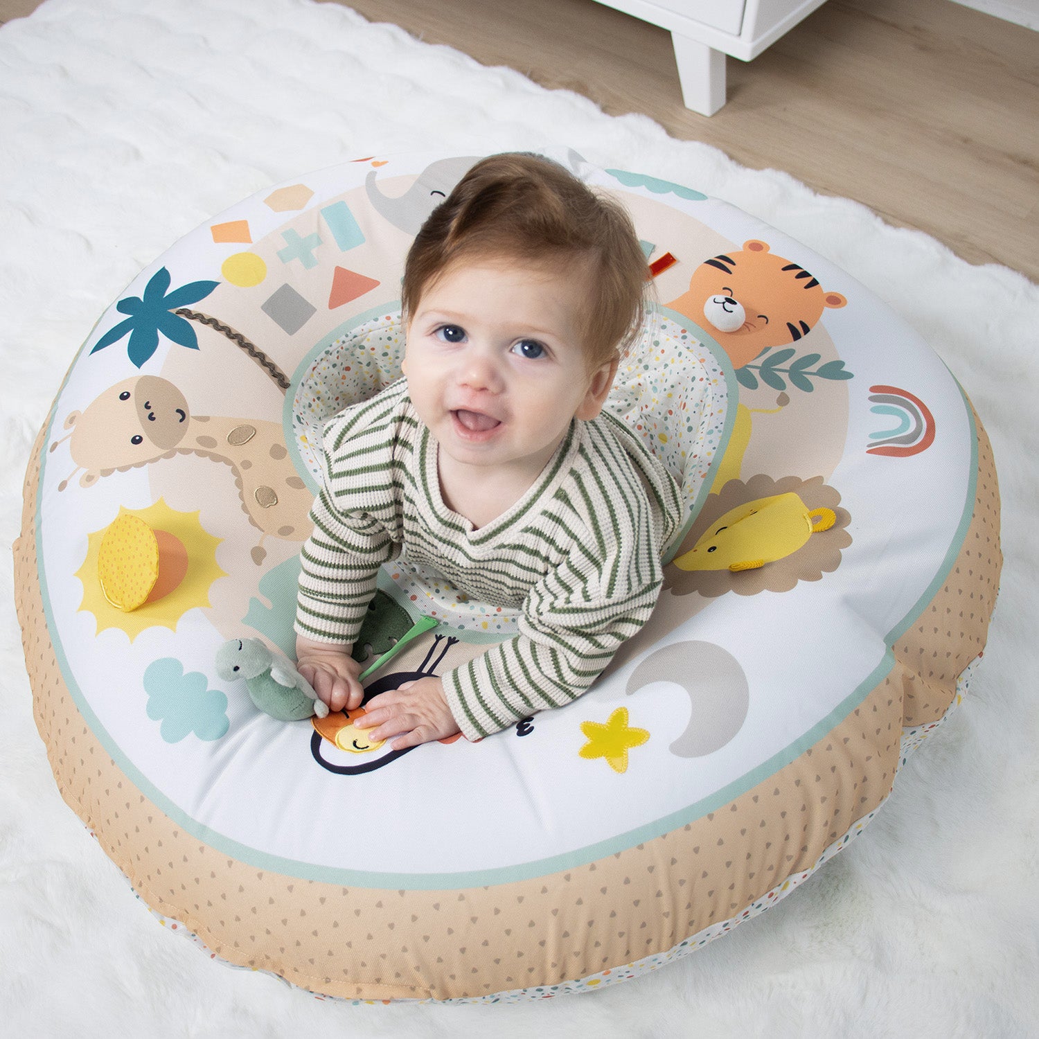 Inflatable Play Ring Activity Center - Beige Safari