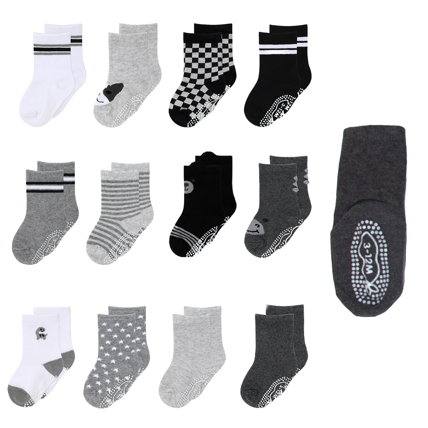 Baby Boys 12pk Organic Cotton Socks, Boy Buddies