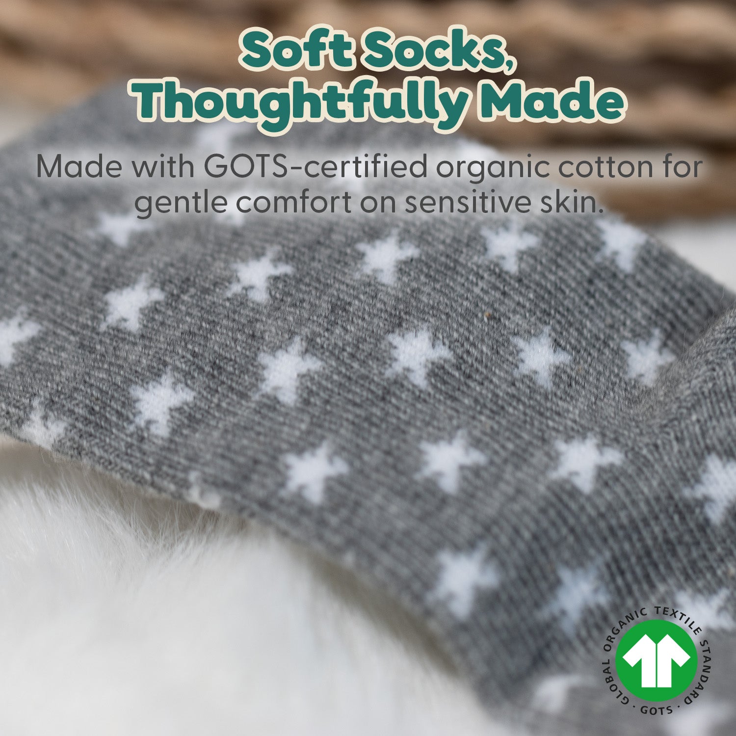 Baby Boys and Girls 12pk Organic Cotton Socks, Soothing Neutrals