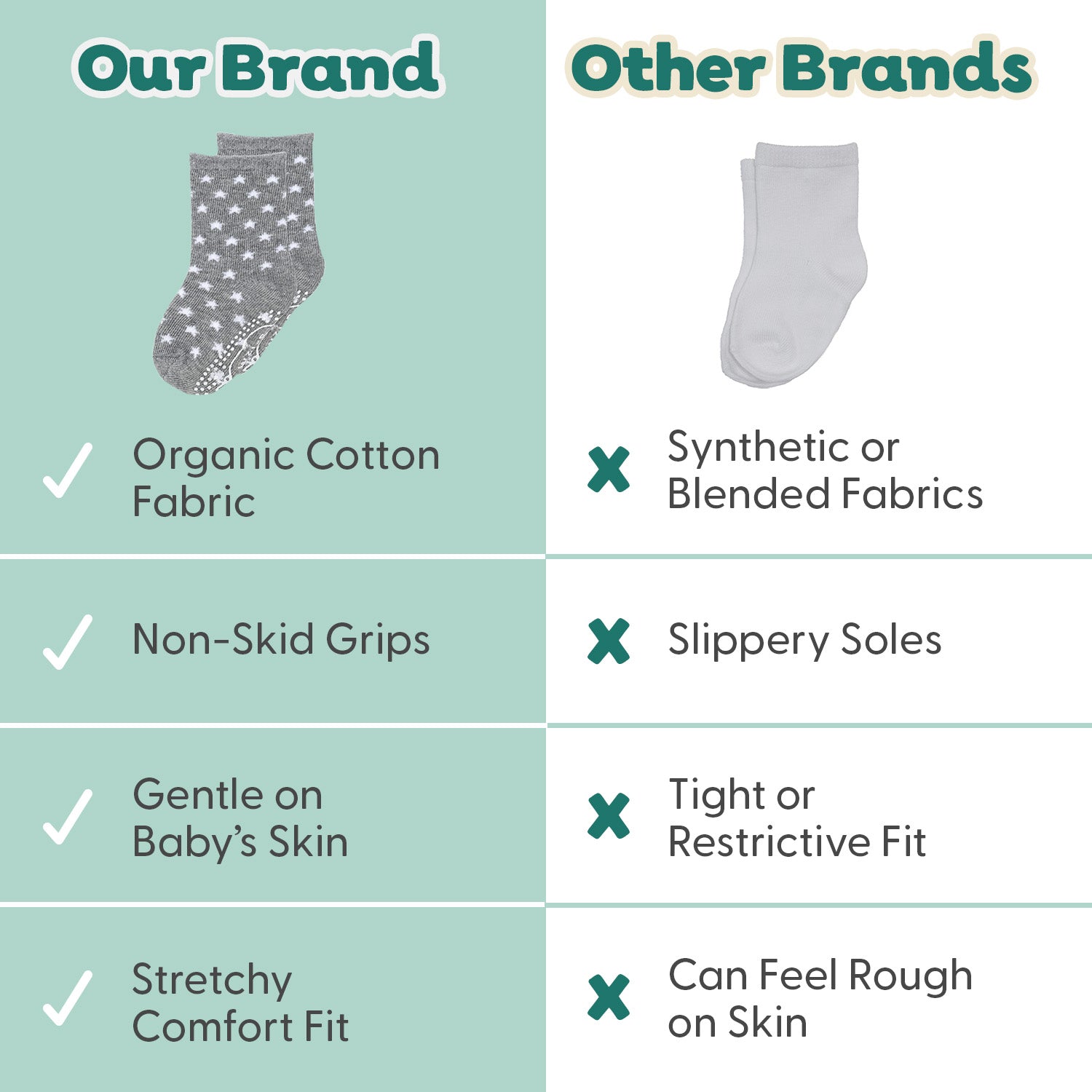 Baby Boys and Girls 12pk Organic Cotton Socks, Soothing Neutrals