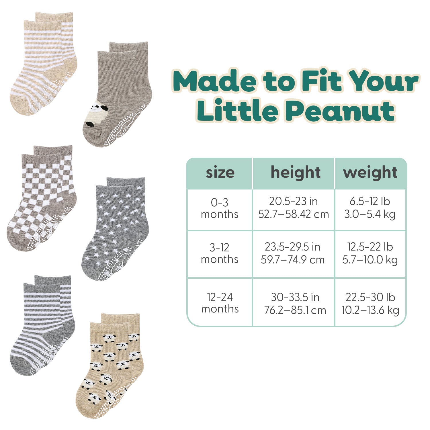 Baby Boys and Girls 12pk Organic Cotton Socks, Soothing Neutrals