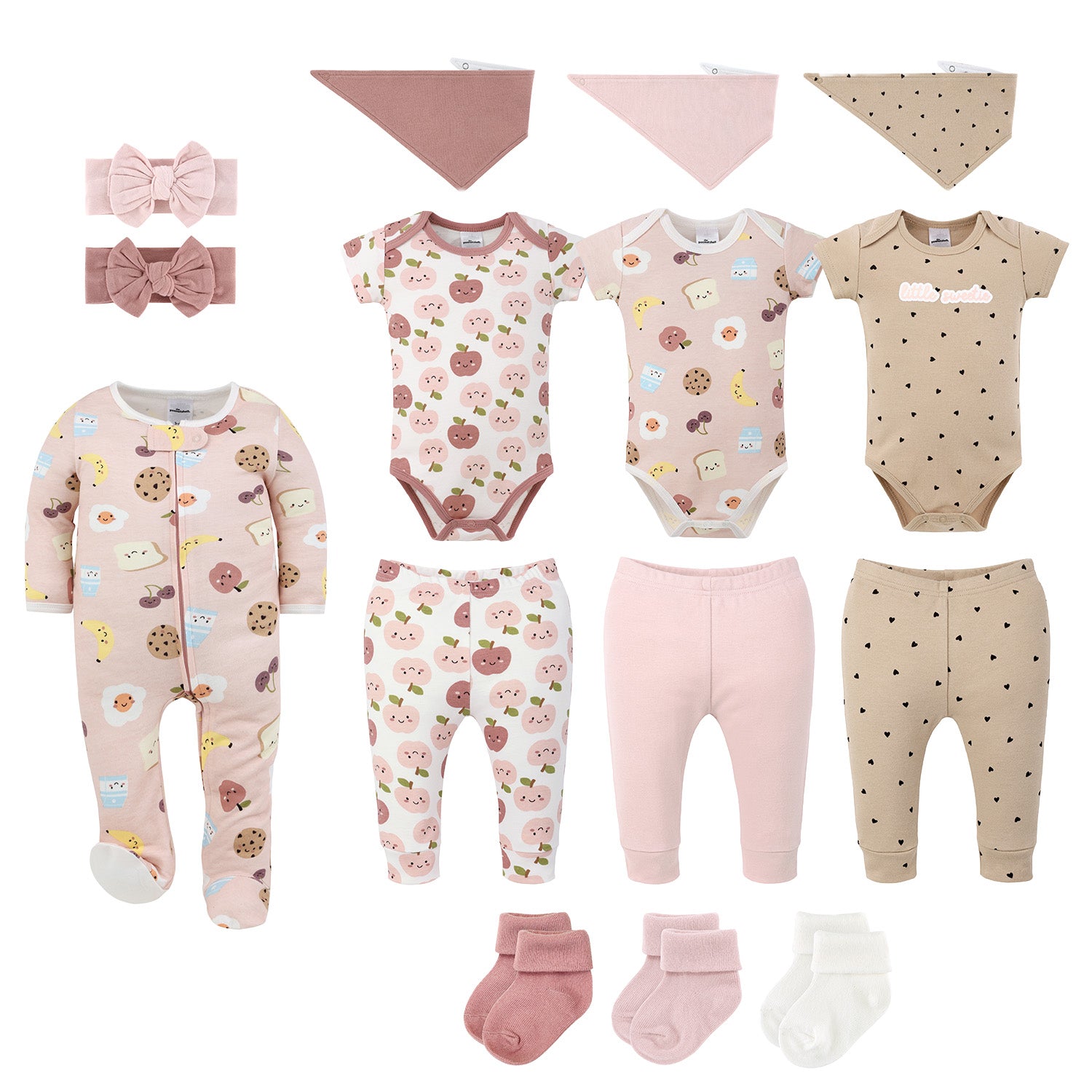 Mini Morsals 15-Piece Baby Girl Clothes Set, 6-9 Months