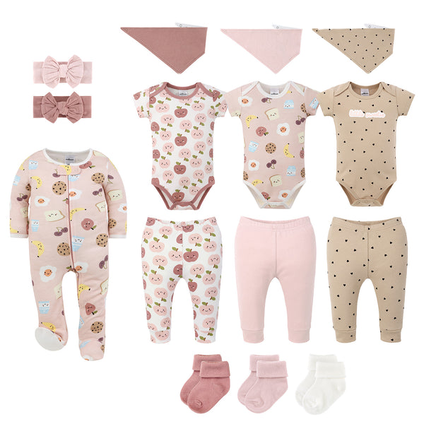 Mini Morsels 15-Piece Baby Girl Clothes Set