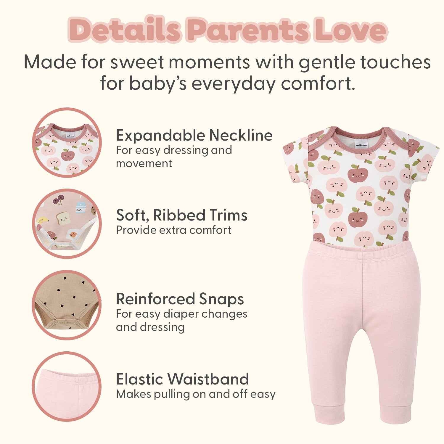 Mini Morsals 15-Piece Baby Girl Clothes Set, 6-9 Months