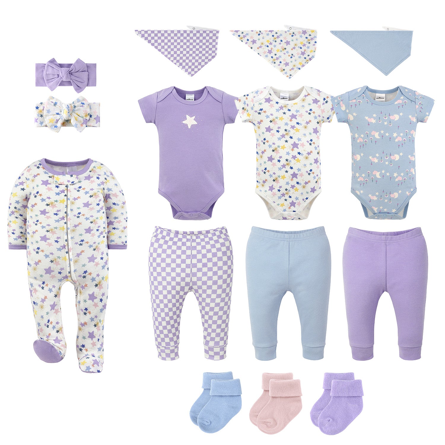 Sky Sparkle 15-Piece Baby Girl Clothes Set