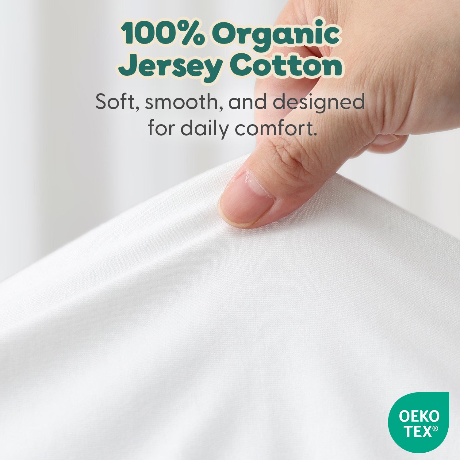 White Organic Cotton Crib Sheets for Baby Boys and Girls, 2-Pack