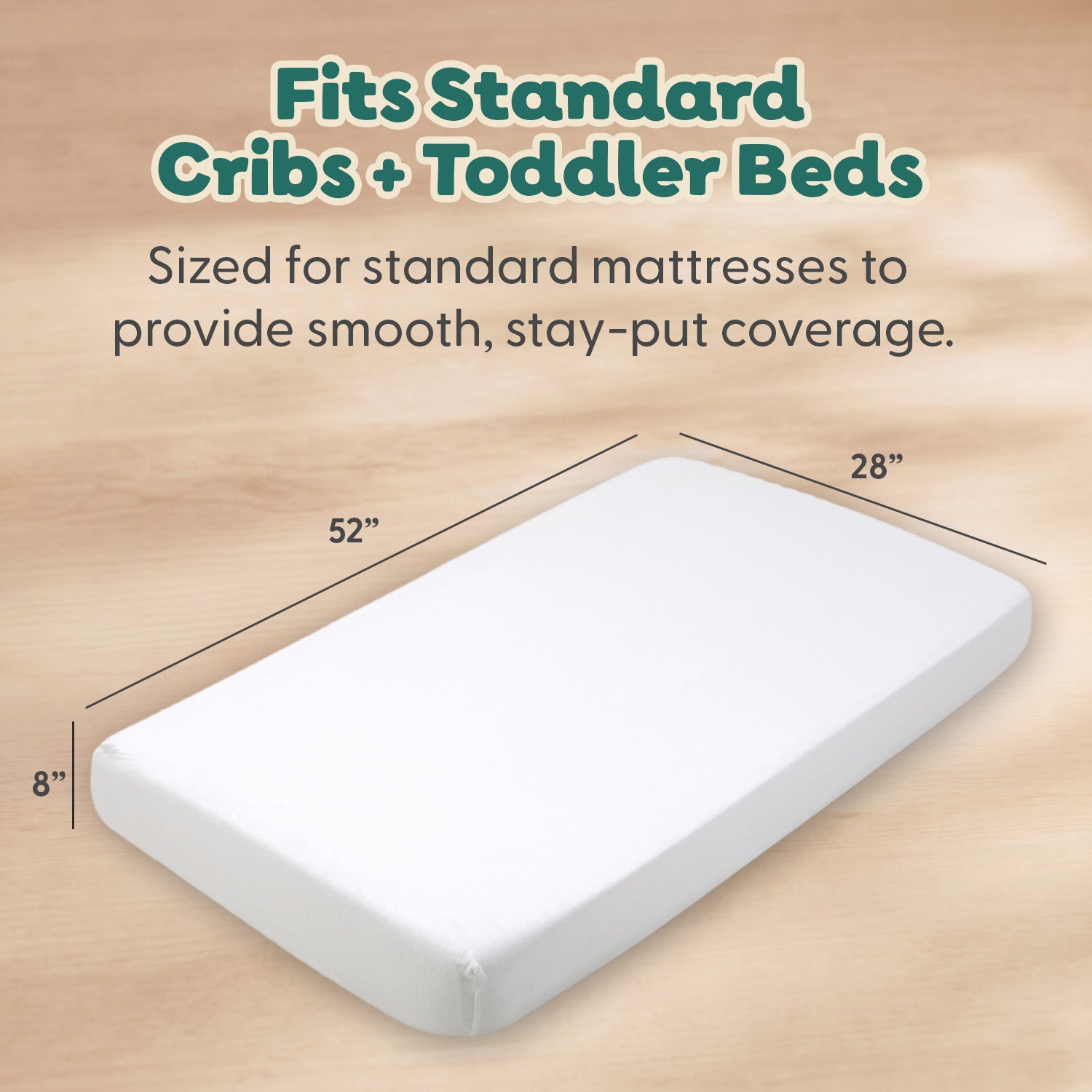 White Organic Cotton Crib Sheets for Baby Boys and Girls, 2-Pack