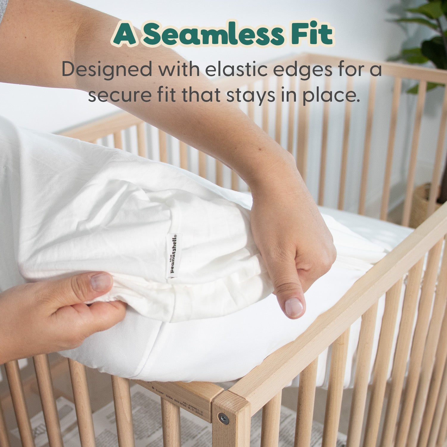 White Organic Cotton Crib Sheets for Baby Boys and Girls, 2-Pack