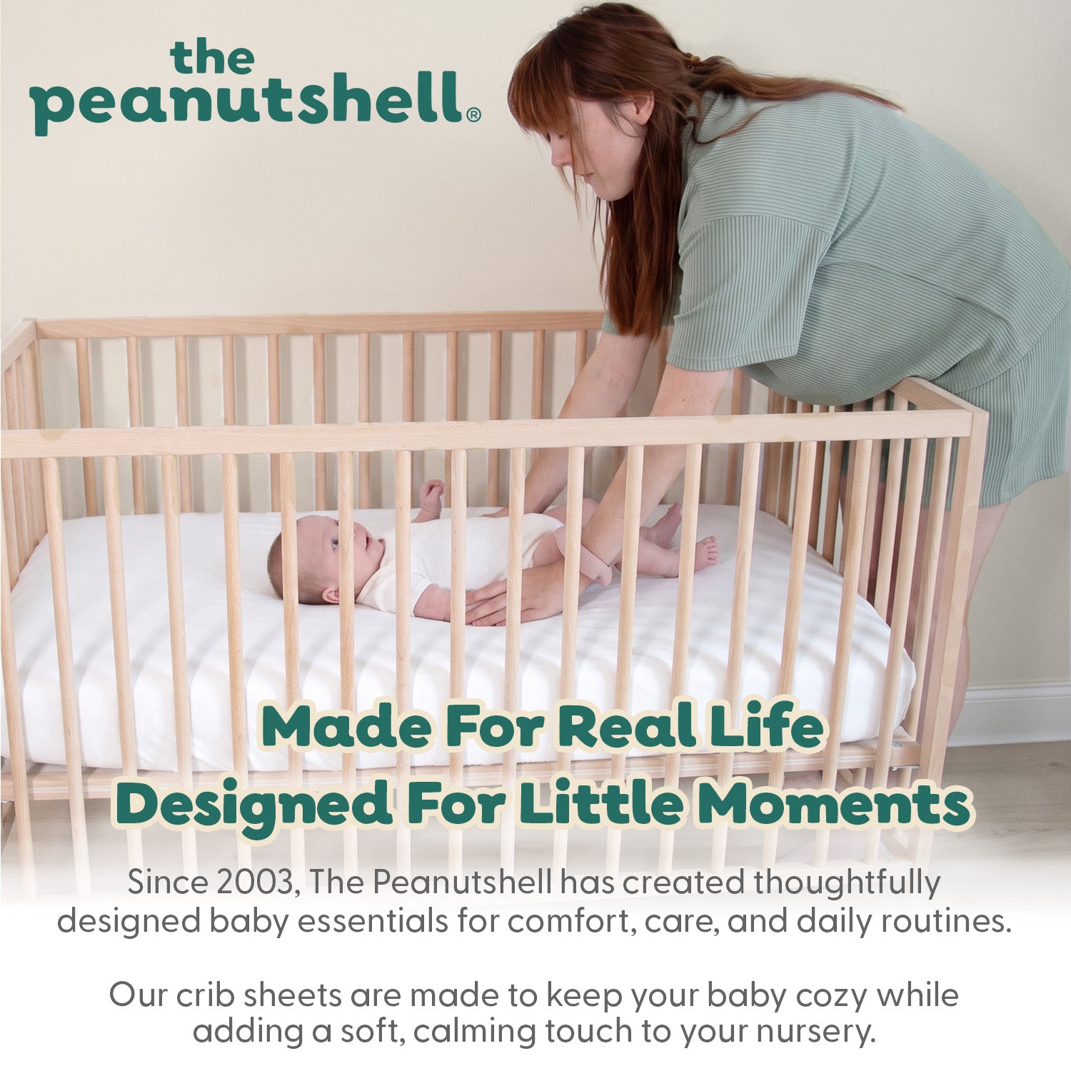 White Organic Cotton Crib Sheets for Baby Boys and Girls, 2-Pack