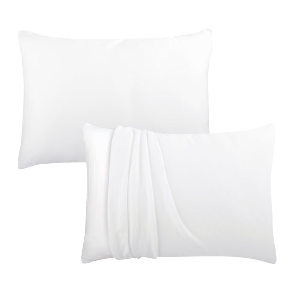 White Organic Cotton Pillow Cases for Baby Boys and Girls, 2-Pack