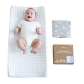 Grey Star, Windowpane Organic Cotton Changing Pad Covers for Baby Boys and Girls, 2-Pack