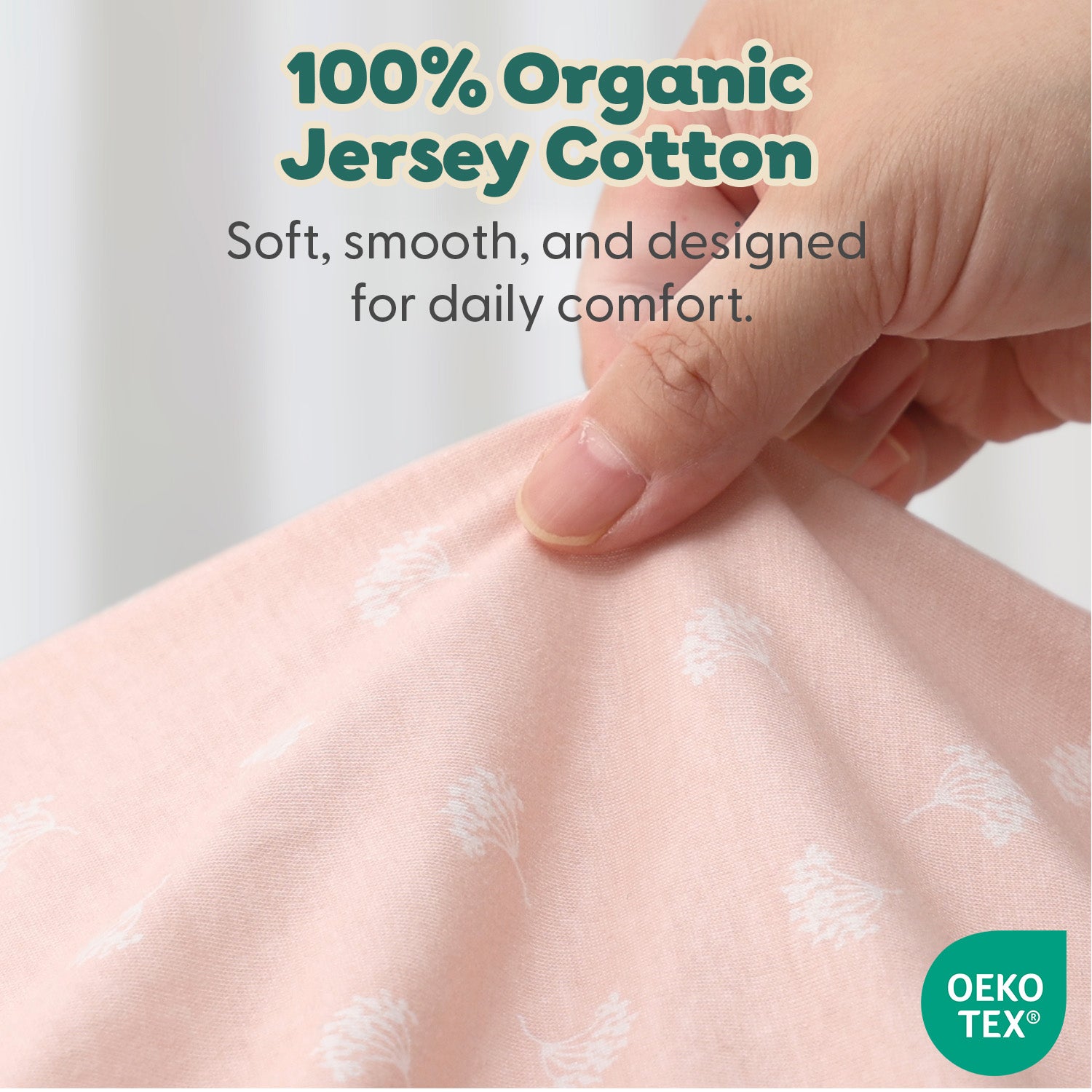 Pink Bouquet, Solid Organic Cotton Playard Mini Crib Sheets for Baby Girls, 2-Pack