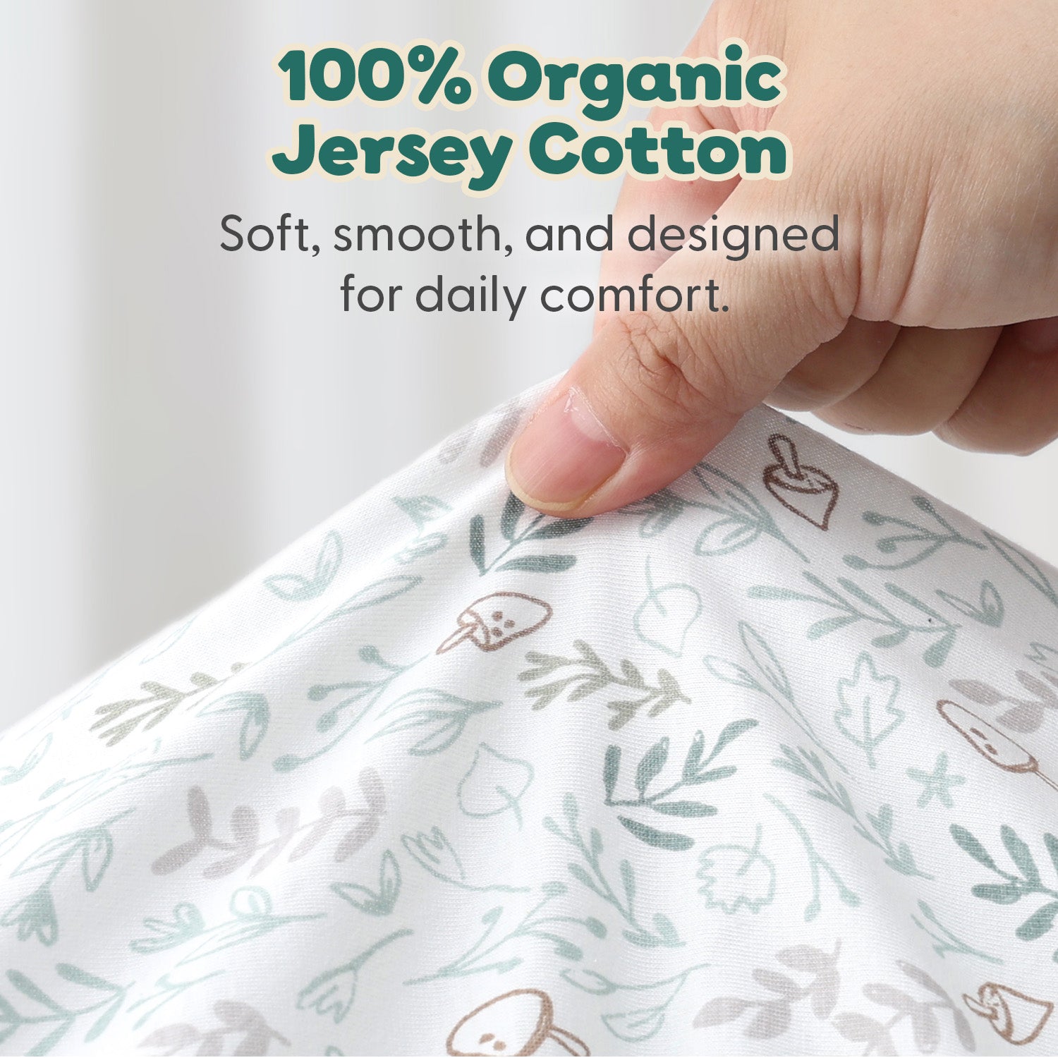 Woodland Botanical, Solid Sage Organic Cotton Playard Sheets for Baby Boys and Girls, 2-Pack