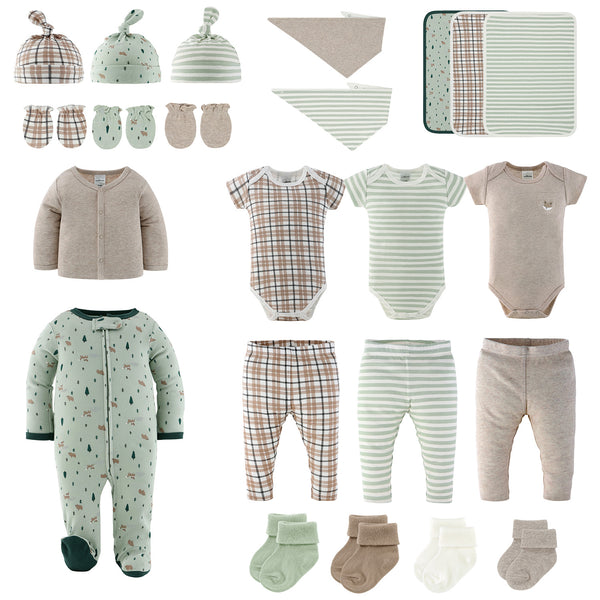 Layette Gift Set for Baby Boys, Hibernation Please, 23-Piece
