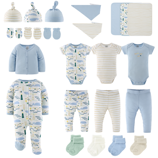 Layette Gift Set for Baby Boys, Cutest Catch, 23-Piece
