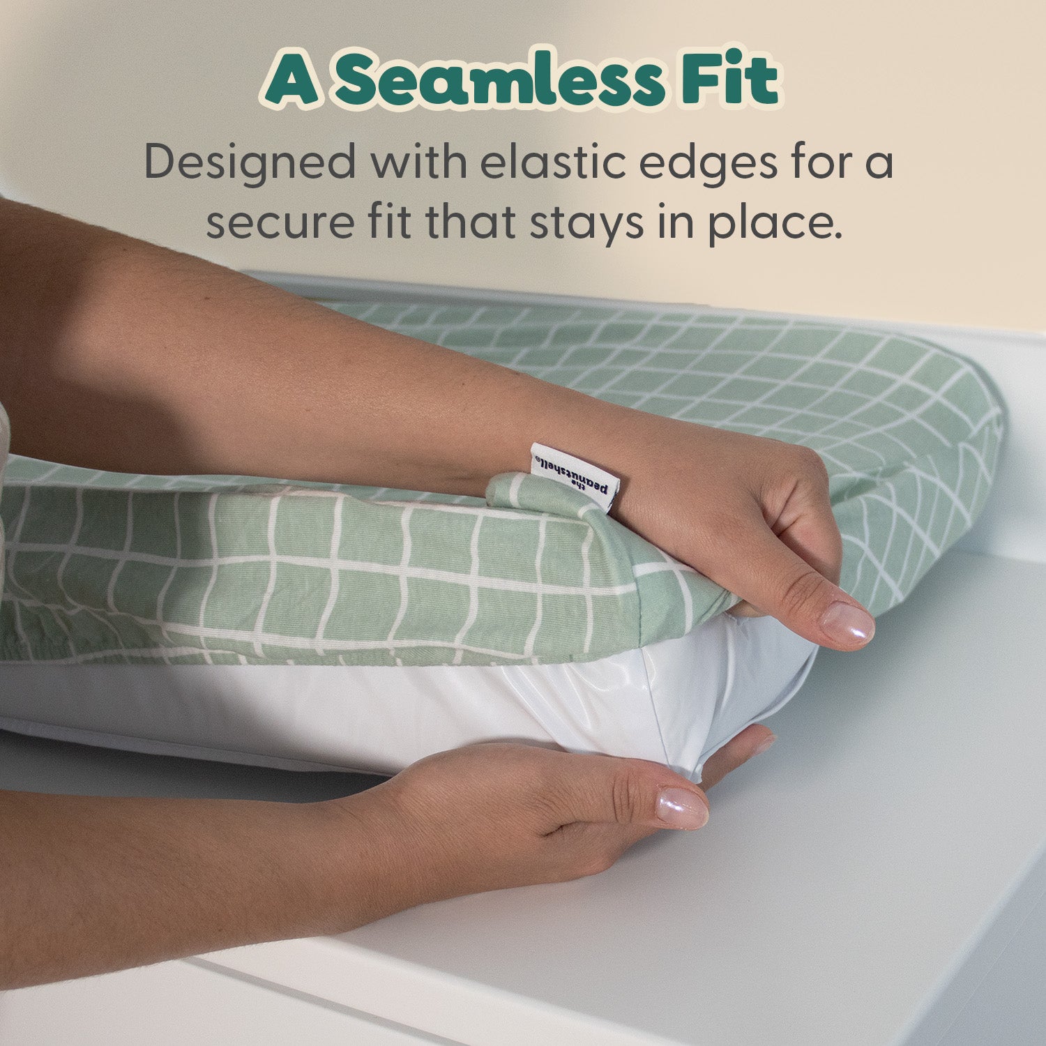 Sage Dino, Windowpane Organic Cotton Changing Pad Covers for Baby Boys, 2-Pack