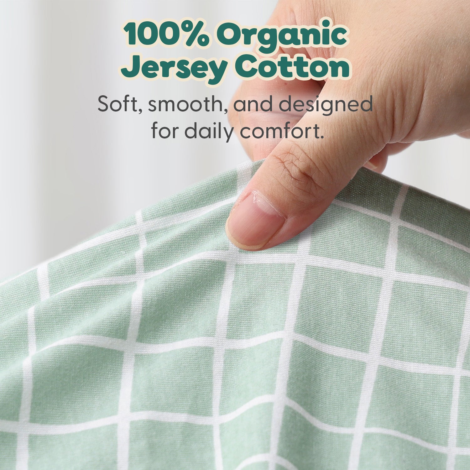 Sage Dino, Windowpane Organic Cotton Playard Sheets for Baby Boys, 2-Pack
