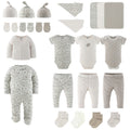 Layette Gift Set for Baby Girls, Taupe Floral, 23-Piece