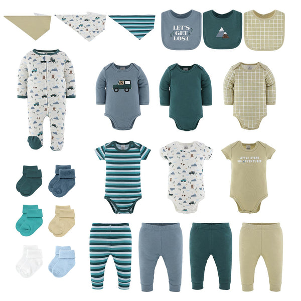 Clothing Gift Set for Baby Boys, Big Adventure, 23-Piece
