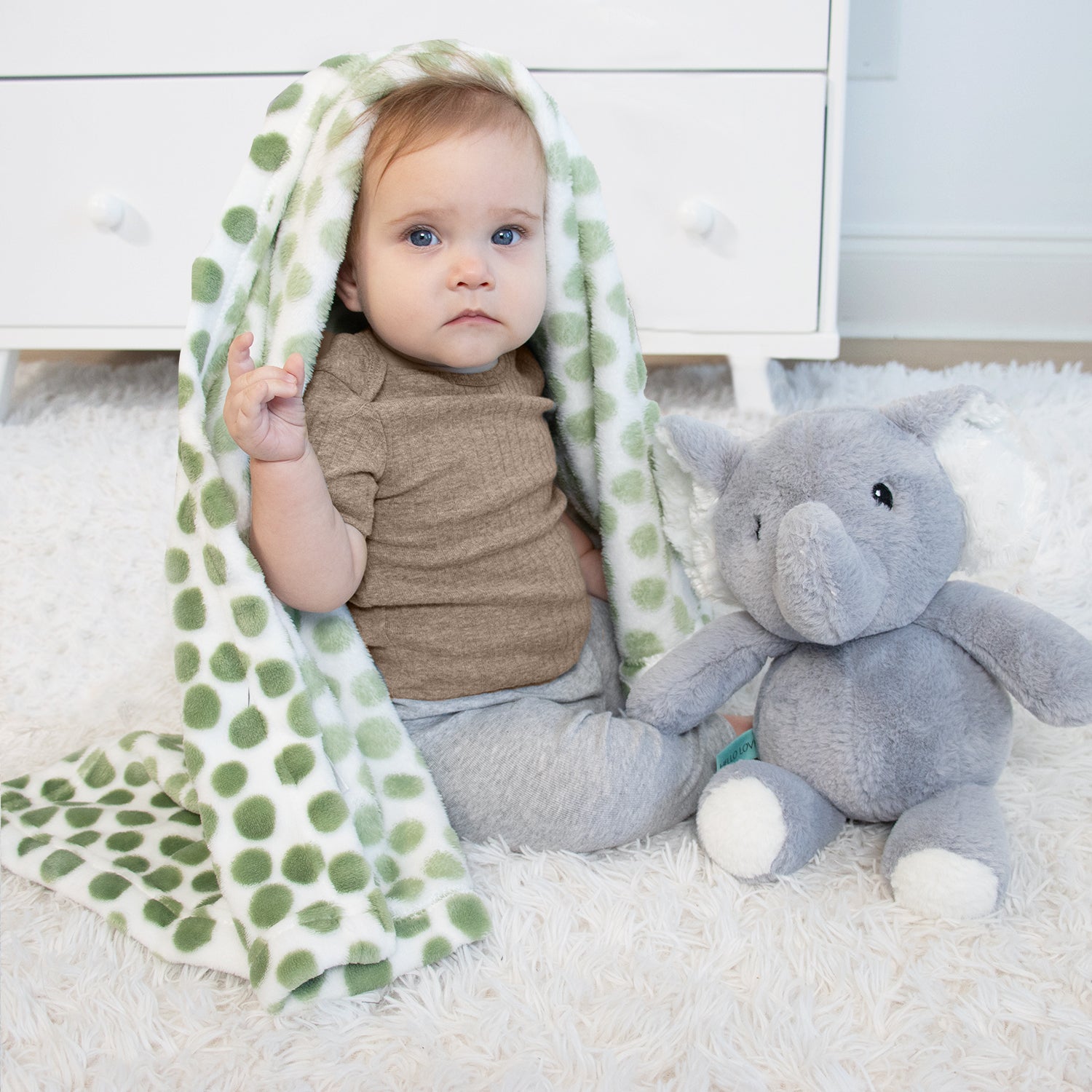 Ellie Elephant Plush Stuffed Animal and Blanket Gift Set