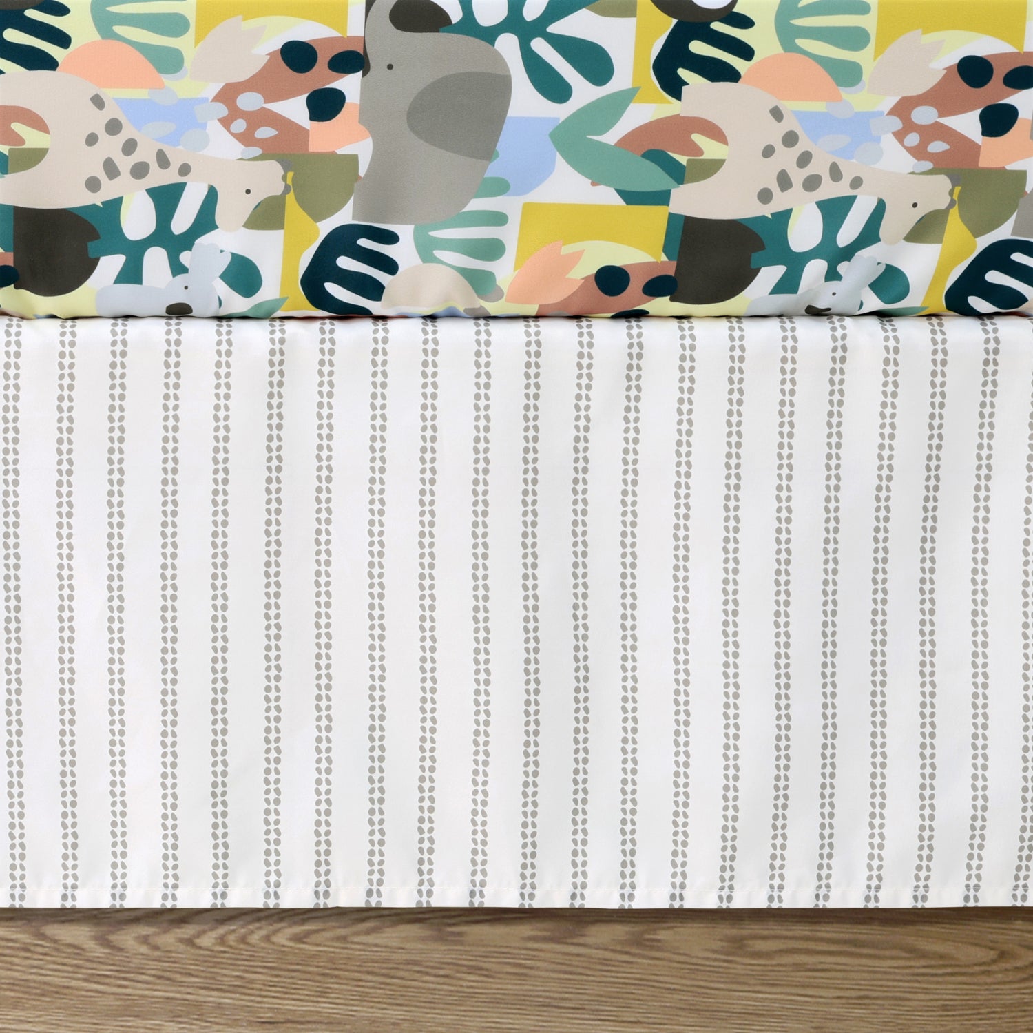 Crib Bedding Set for Baby Boys and Girls, Safari Puzzle, 3 Pieces