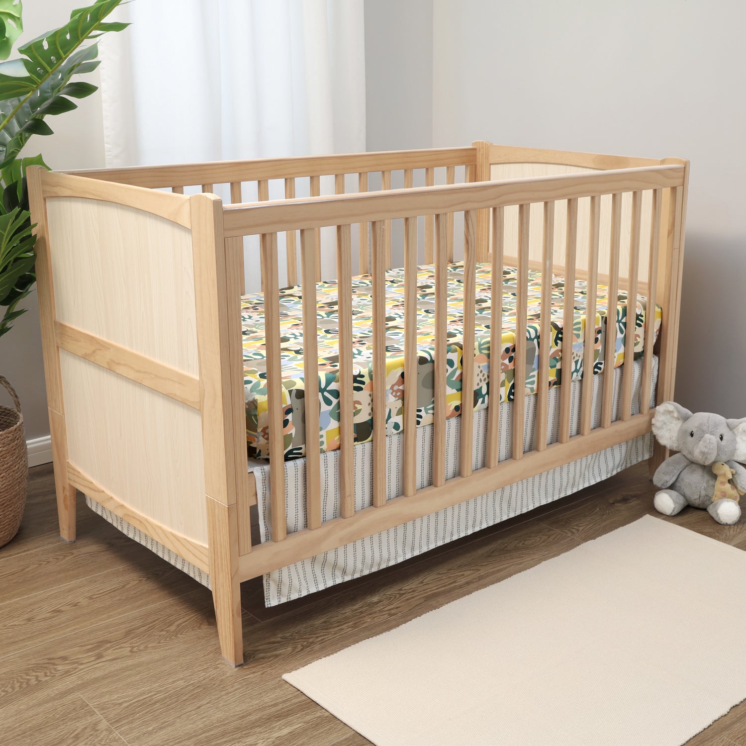 Crib Bedding Set for Baby Boys and Girls, Safari Puzzle, 3 Pieces