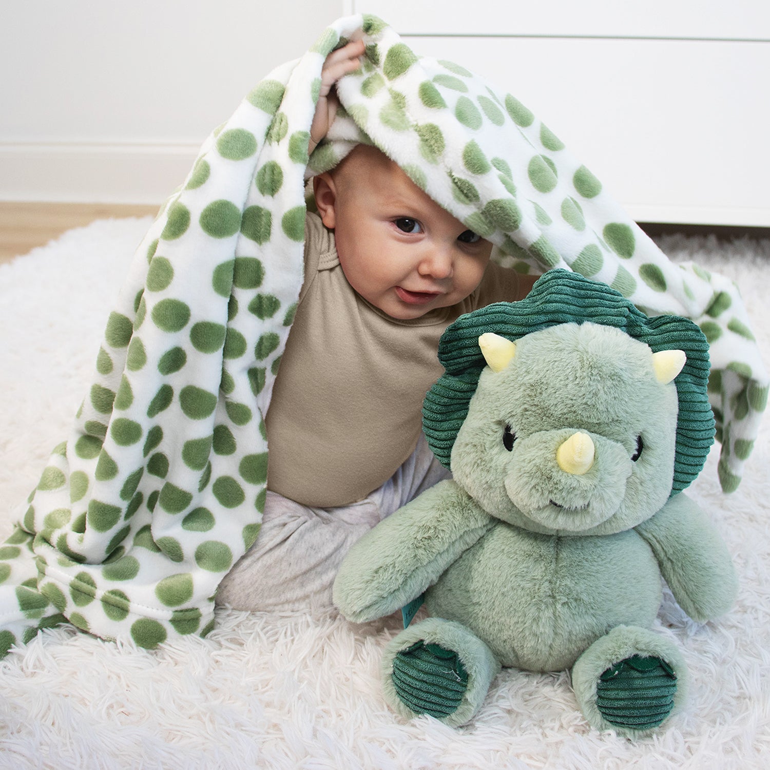 Ace Dino Plush Stuffed Animal and Blanket Gift Set