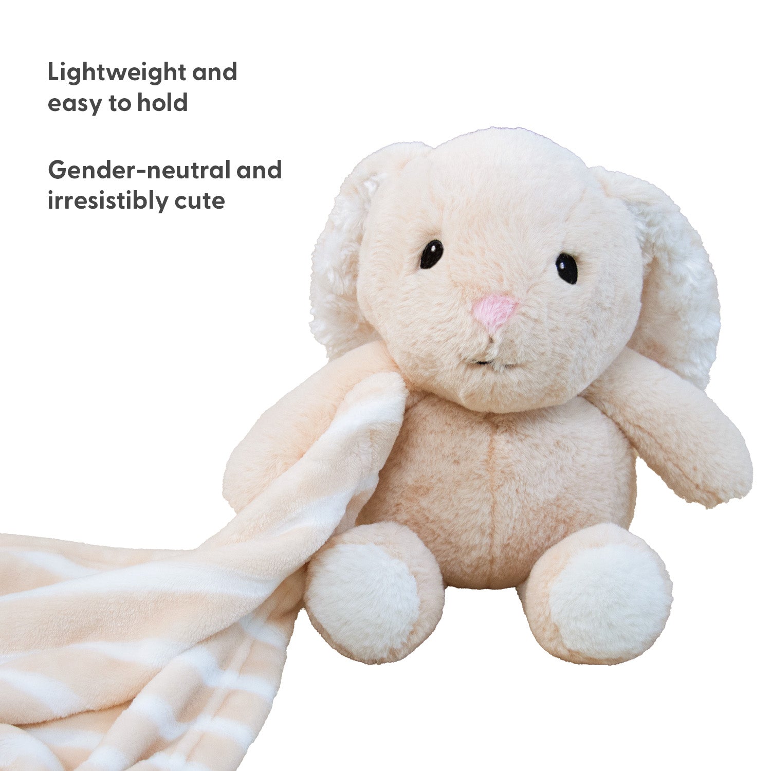 Fluffy Bunny Plush Stuffed Animal and Blanket Gift Set