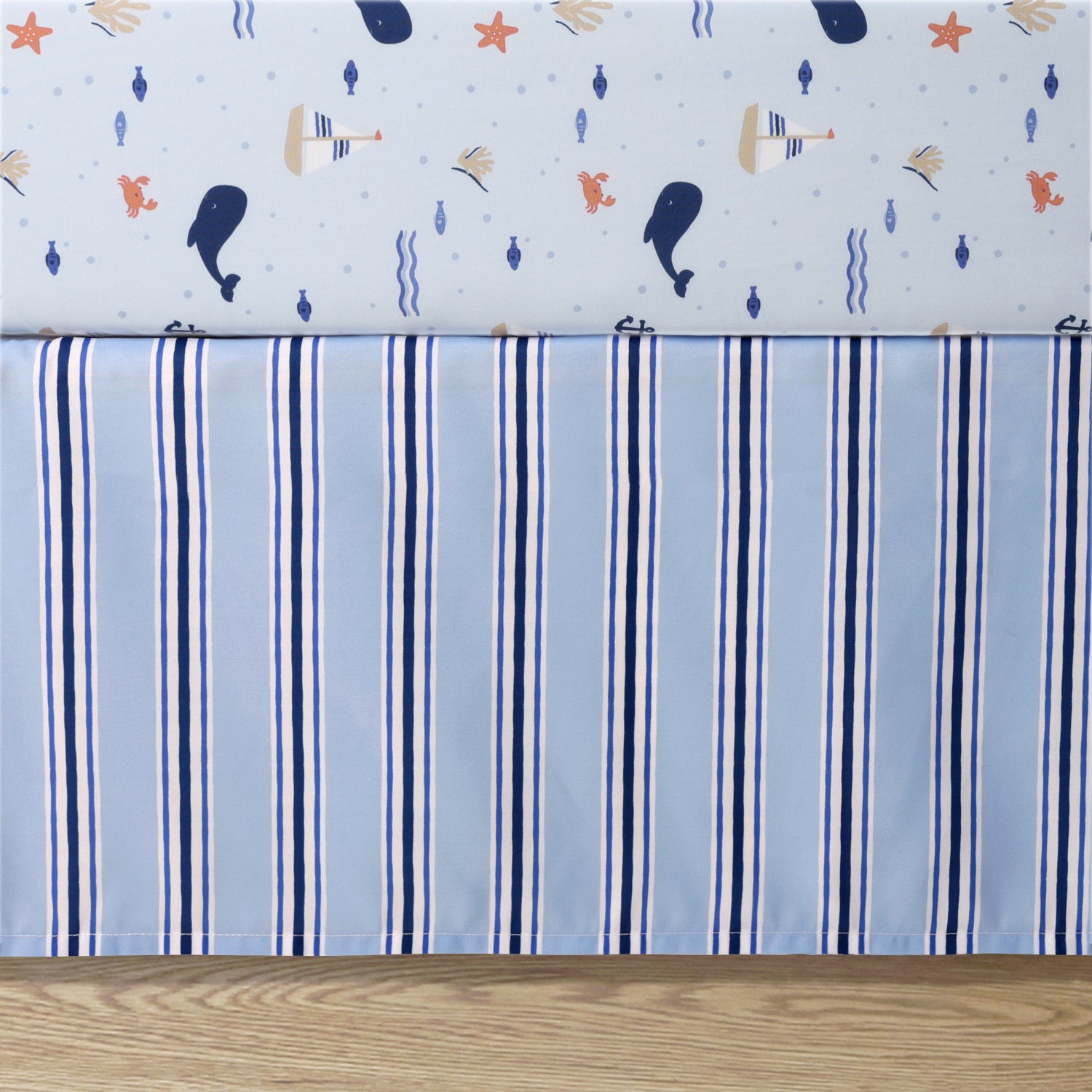 Crib Bedding Set for Baby Boys, Nautical Patch, 3 Pieces