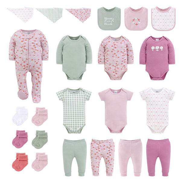 23-Piece Baby Girl Clothing Set, Cherry Blossom