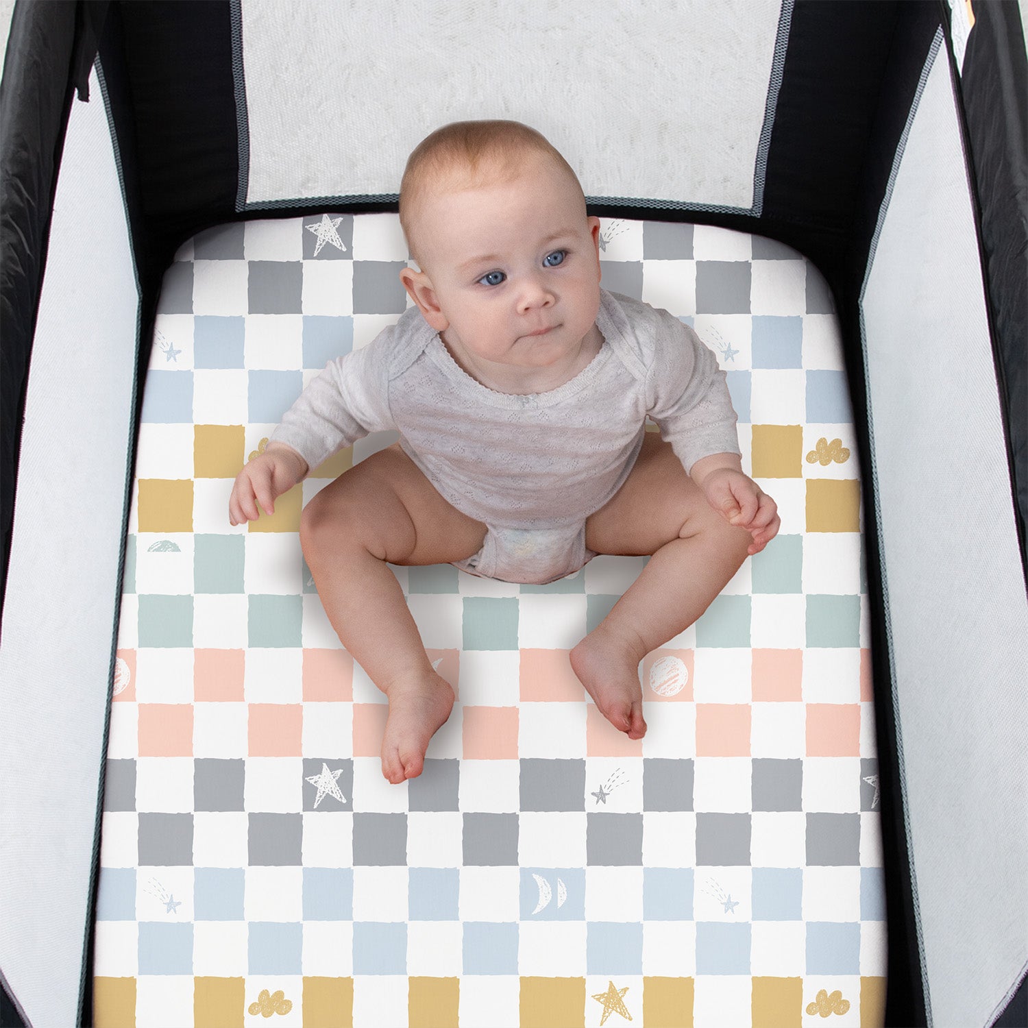 Celestial Multi Playard Mini Crib Sheets, 3-Pack