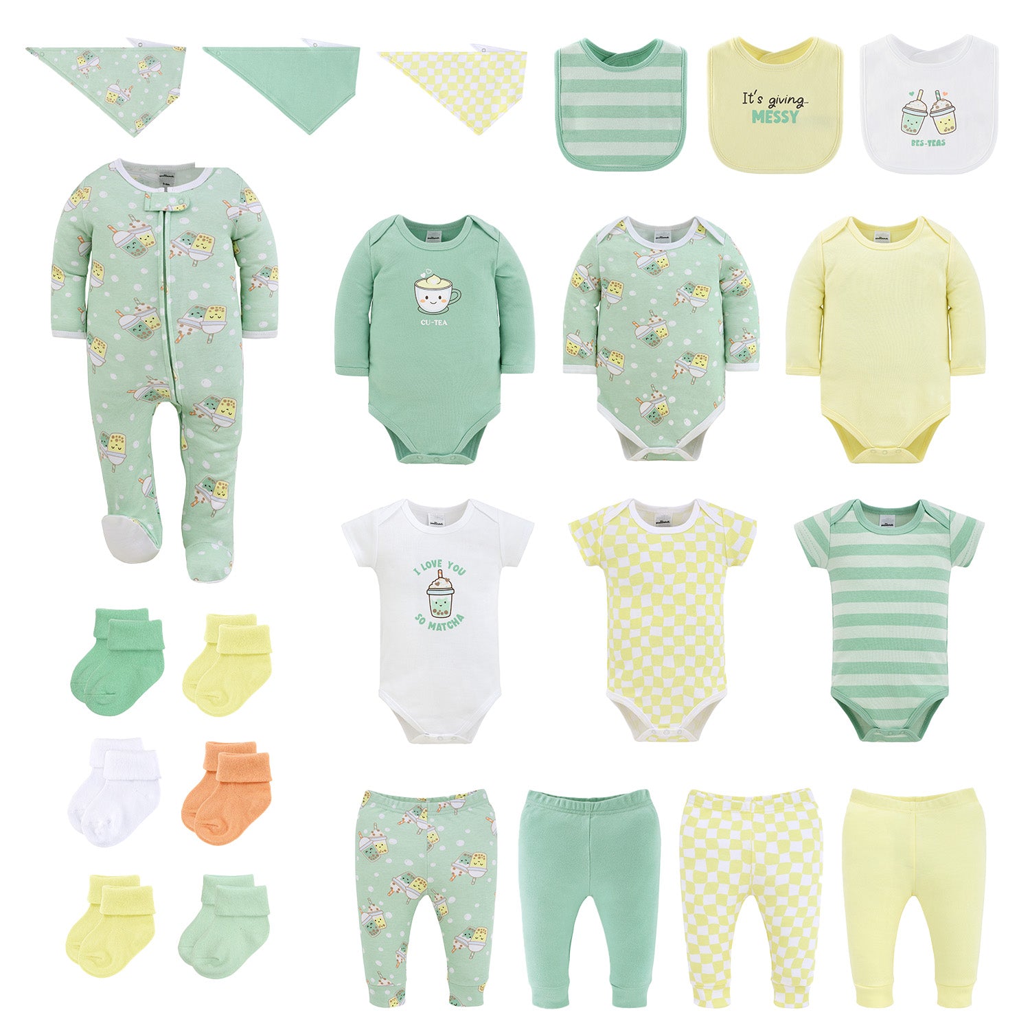 23-Piece Baby Boy and Girl Clothing Set, Cu-Tea