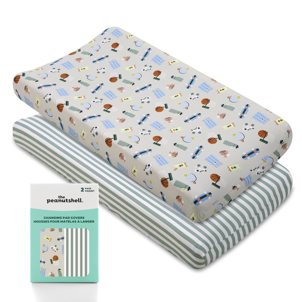 Good Sport Changing Pad Covers for Baby Boys, 2-Pack