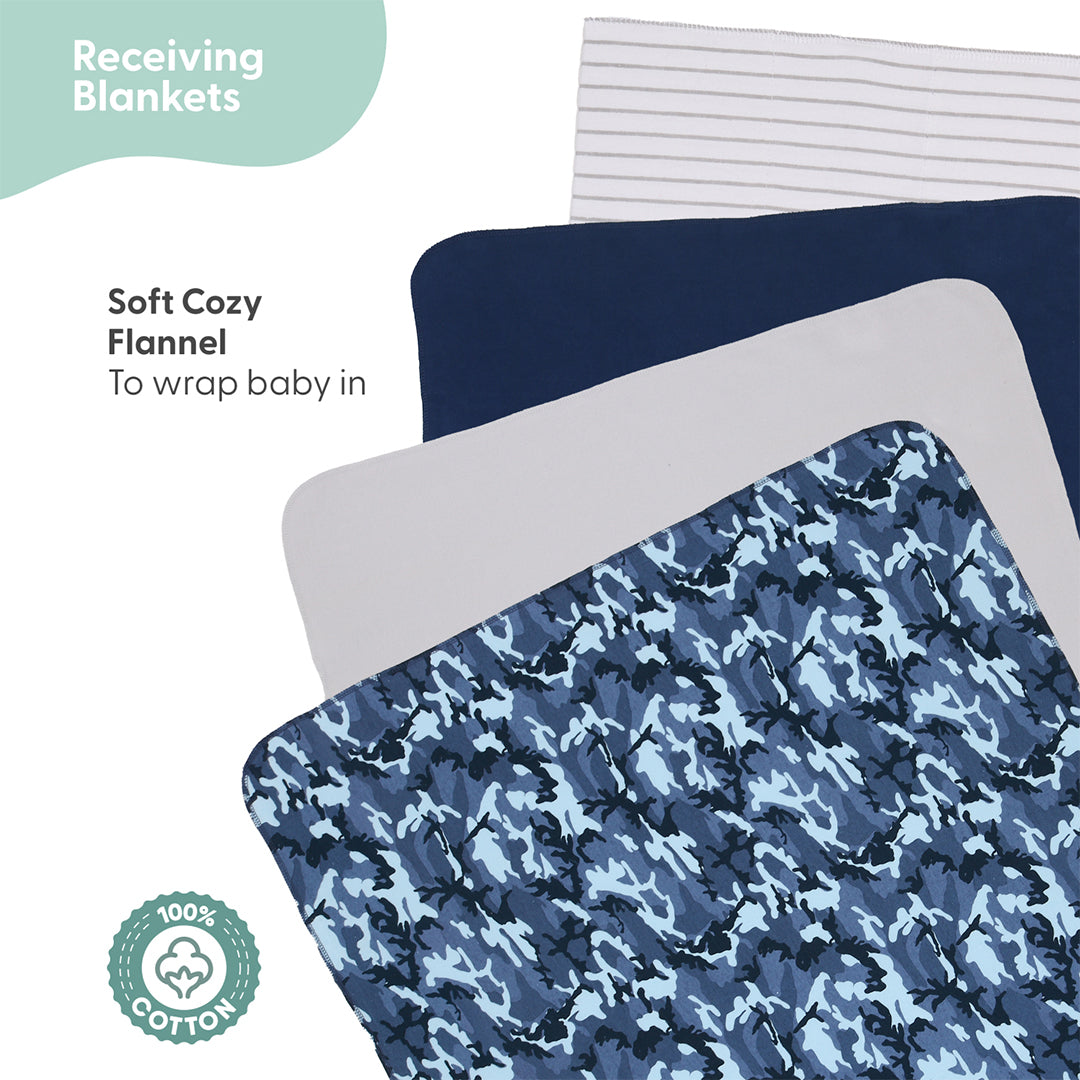 Blue Camo Baby Layette Gift Set, 23 Pieces The Peanutshell