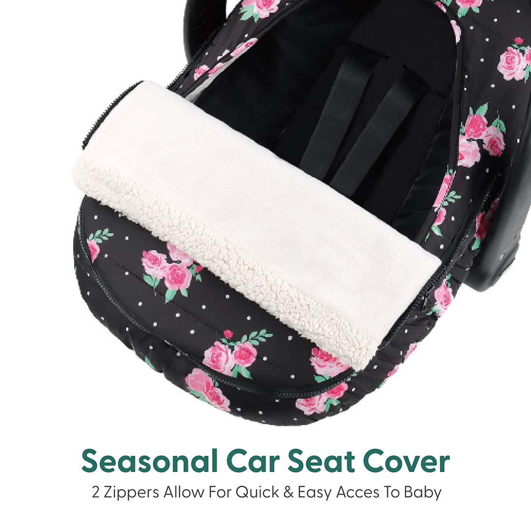 Floral Rose Seasonal Car Seat Cover