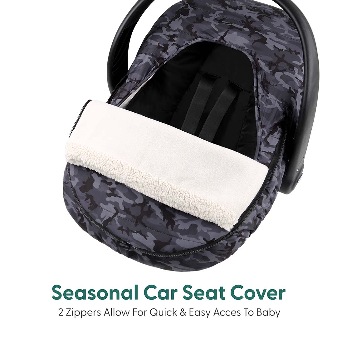 Black Camo Seasonal Car Seat Cover