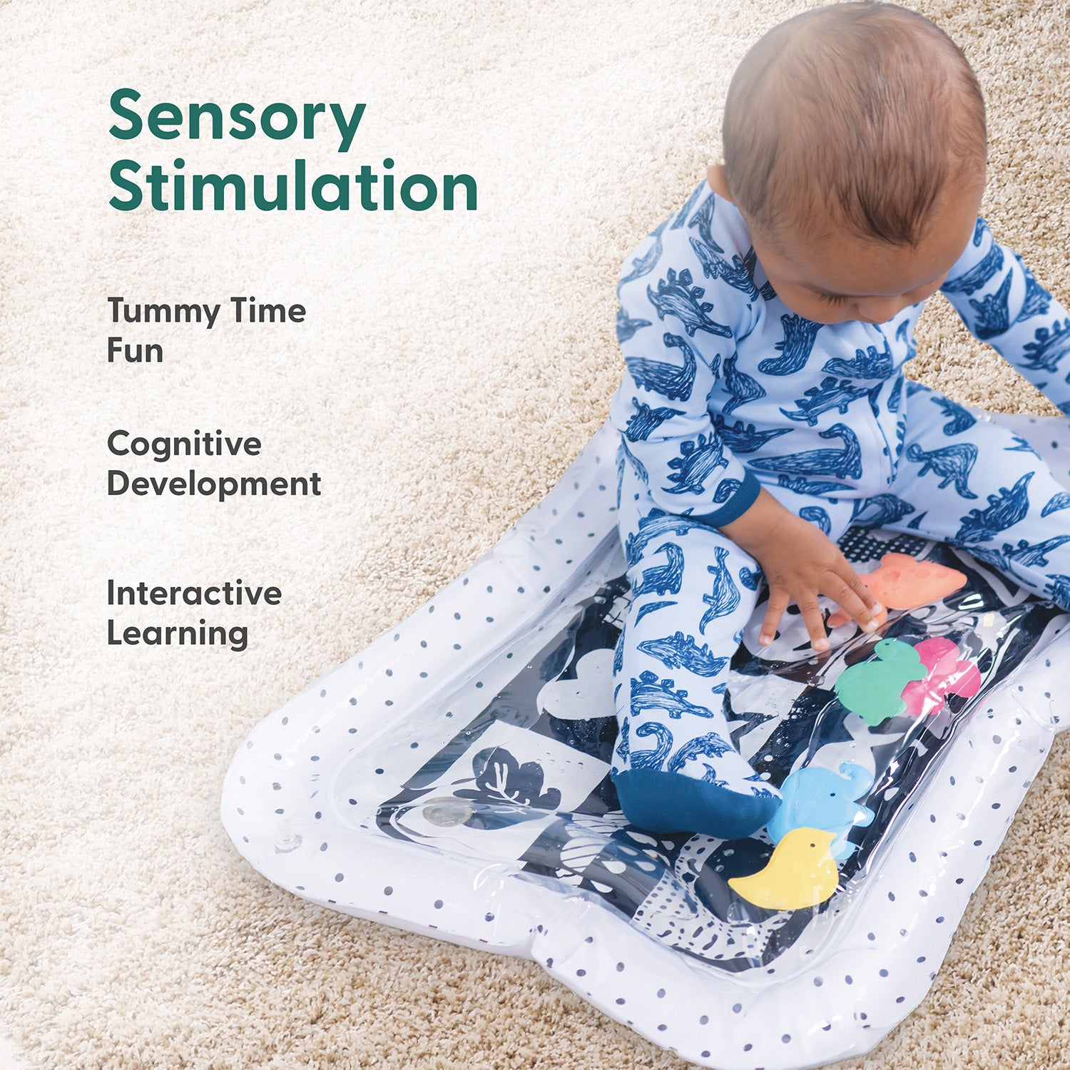 Montessori Tummy Time Water Play Mat Girls or Boys Farallon Brands