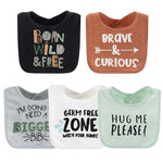 Dinosaur Baby Boy Terry Bibs 10-Pack Set