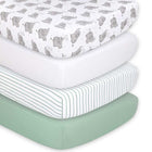 Elephant 4-Pack Fitted Crib...