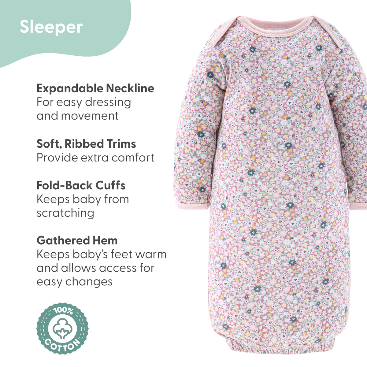 Layette Gift Set for Baby Girls - Prairie Floral, 16 Piece, 6-9 Months Farallon Brands
